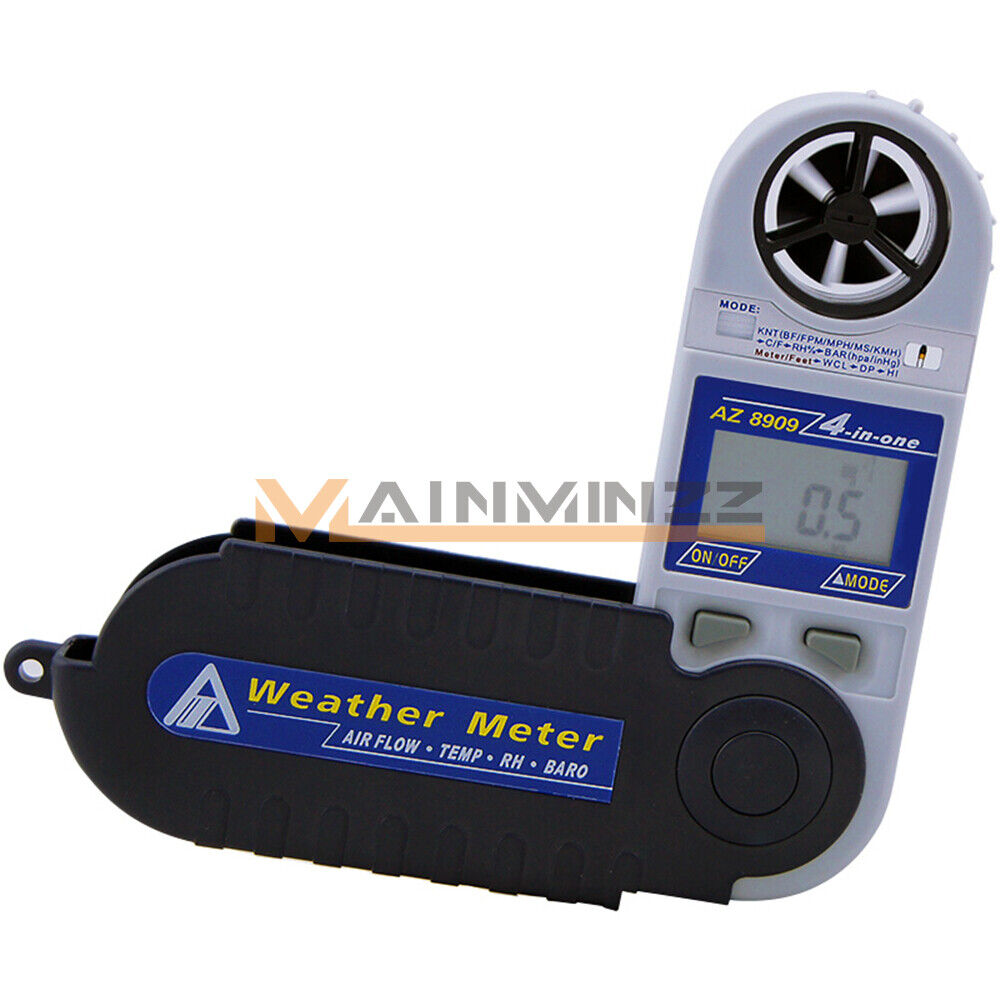 ONE AZ8909 Air Velocity Humidity Dew Point Temperature Tester Pressure Meter - ONE