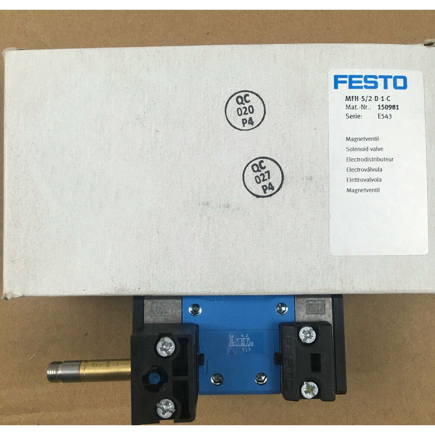 1Pc Festo MFH-5/2-D-1-C Solenoid Valve in Box | SPOT STOCKS - FESTO