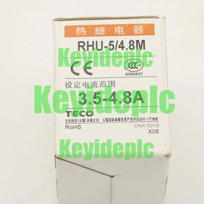1PCS TECO RHU-5/4.8M 3.5-4.8A Thermal Relay Overload Thermal Protector#QW #