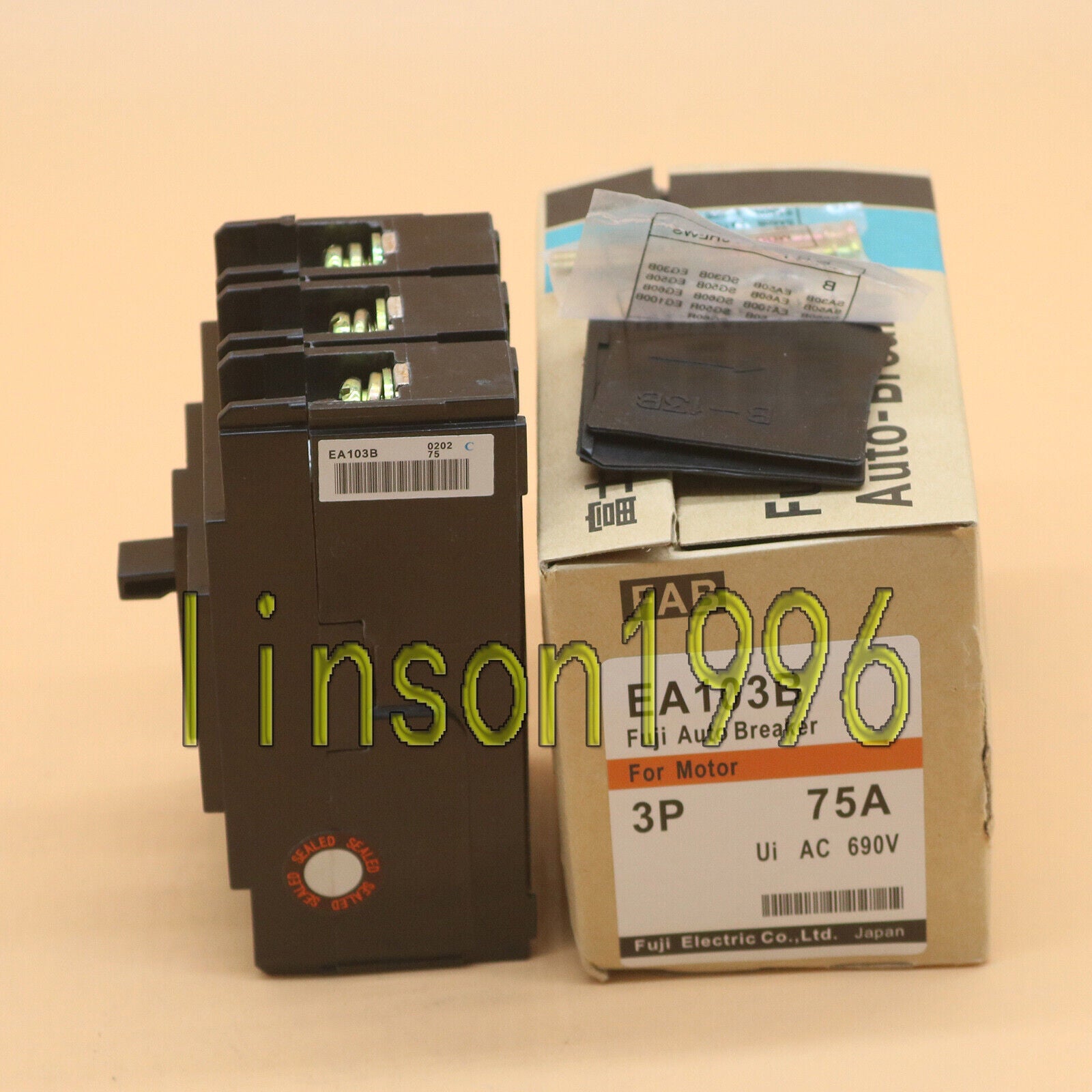 New FUJI EA103B 3P 75A Circuit Breaker Box - FUJI