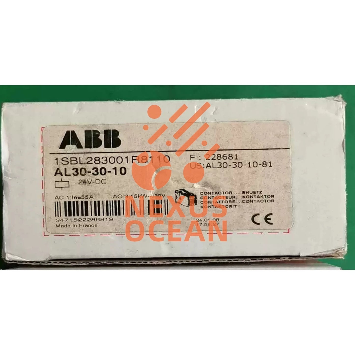 1PC ABB AL30-30-10 24VDC DC Contactor Fast Ship #YP1