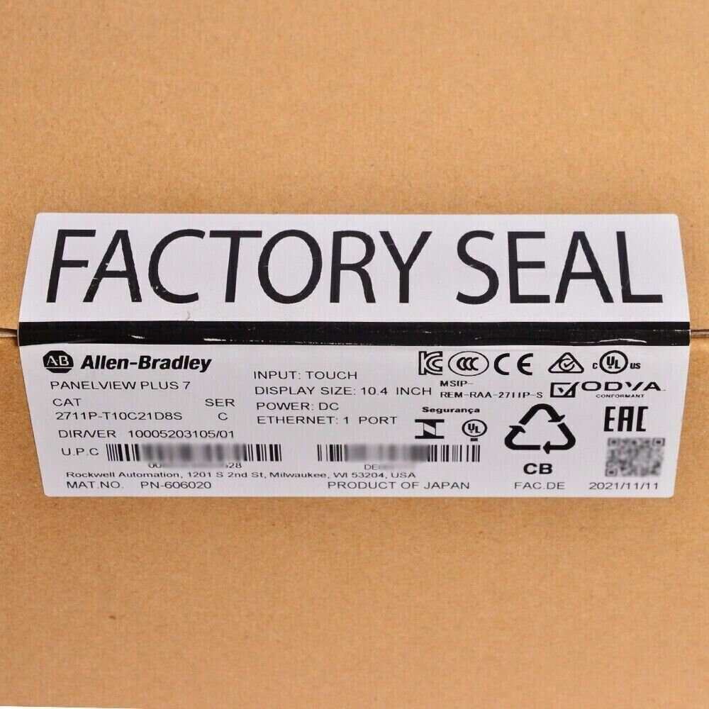 New Factory Sealed AB 2711P-T10C21D8S Ser C PanelView Plus 7 10" 2711PT10C21D8S - PANELVIEW