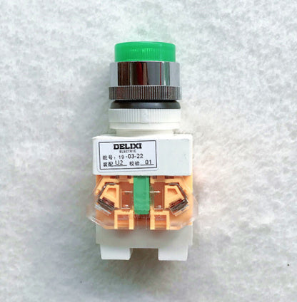 10PCS DELIXI LAY7-11DZS PUSHBUTTON SWITCHES INDICATOR LIGHT 1NO+1NC