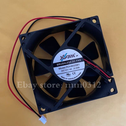 used XFAN RDH8025B1 12V 0.23A 8cm power chassis silent cooling fan
