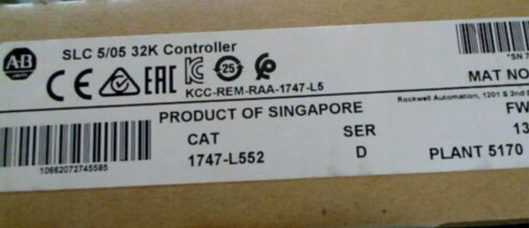New Factory Sealed AB 1747-L552 SLC 500 SLC CPU Processor Unit - NEW FACTORY SEALED AB