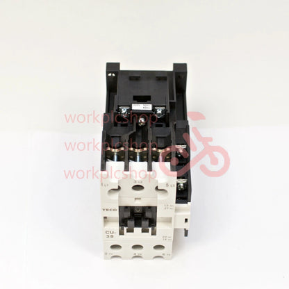 TECO CU-38 magnetic contactor, 55A, 3 phase, 220v coil, 3A1a1b (NO and NC)