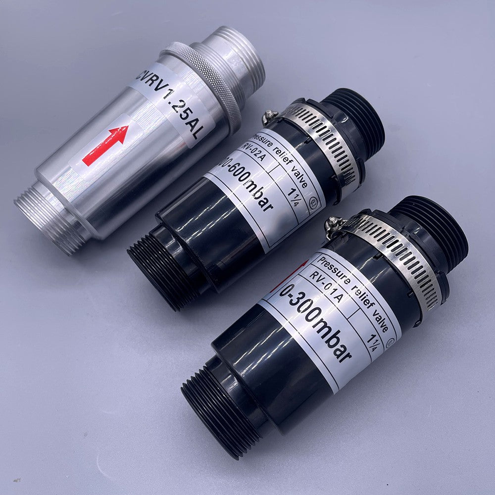new RV-01A RV-02A Blower Pressure Relief Valve 0-300mbar 300-600mbar 1PCS