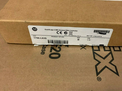 Allen Bradley GuardLogix 8 MB Controller, 1756-L63S Ser B, Factory Sealed - ALLEN BRADLEY