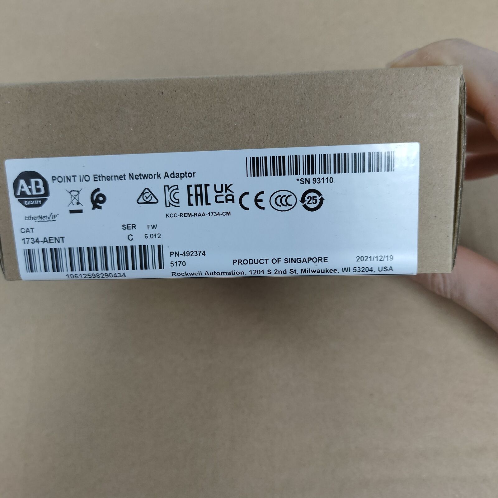 Allen-Bradley 1734-AENT: Ethernet Network Adaptor, Factory Sealed - ALLEN-BRADLEY