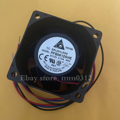 12V 0.72A 60mm 3-wire High-Speed Cooling Fan - DELTA