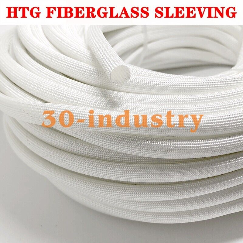 50m HTG Fiberglass Sleeving Tube Protector - 600℃ High Temp Casing - HTG