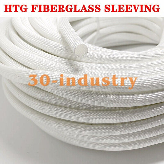 50m HTG Fiberglass Sleeving Tube Protector - 600℃ High Temp Casing - HTG