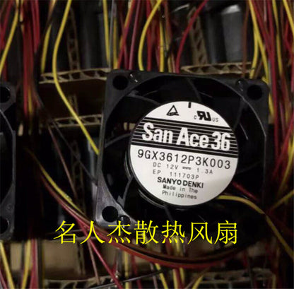 SANYO 9GX3612P3K003 12V 1.3A 3.6CM 3628 PWM control cooling fan