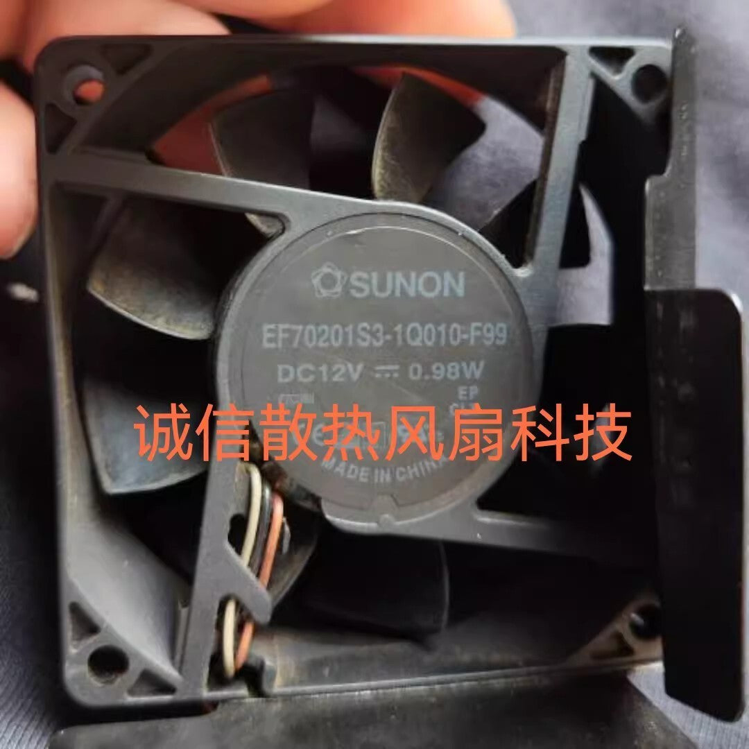 SUNON EF70201S3-1Q010-F99 7020 DC12V 0.98W 7CM 3-Wire Silent Cooling Fan