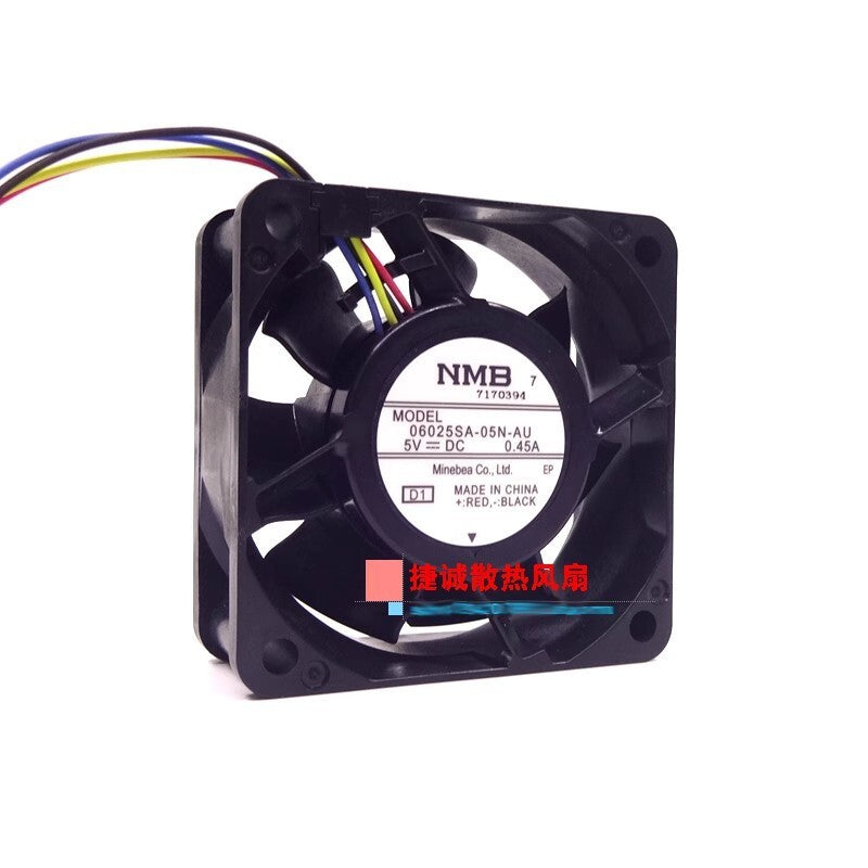 NMB 06025SA-05N-AU 5V 0.45A 6025 6CM 4 wire chassis cooling fan
