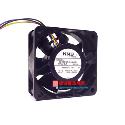 NMB 06025SA-05N-AU 5V 0.45A 6025 6CM 4 wire chassis cooling fan
