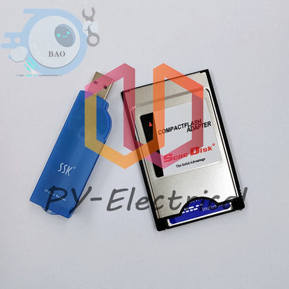 3 piece set CNC 512MB CF CF card+CF-PCMCIA adapter+SSK USB2.0 card reader