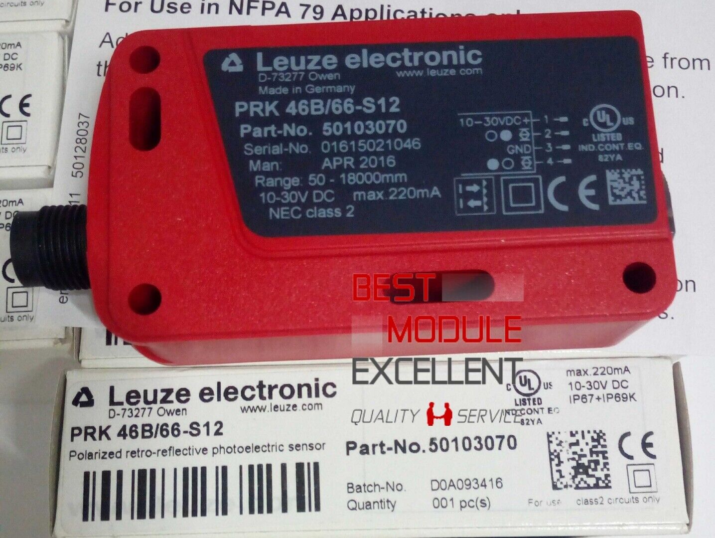 new 1PCS LEUZE PRK 46B/66-S12   Quality Assurance