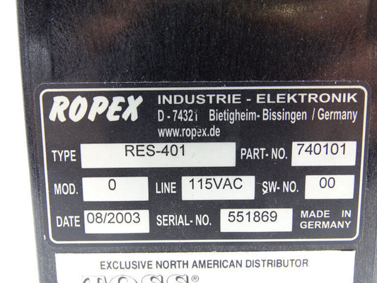 ROPEX Temperature Controller RES-401/115VAC - ROPEX