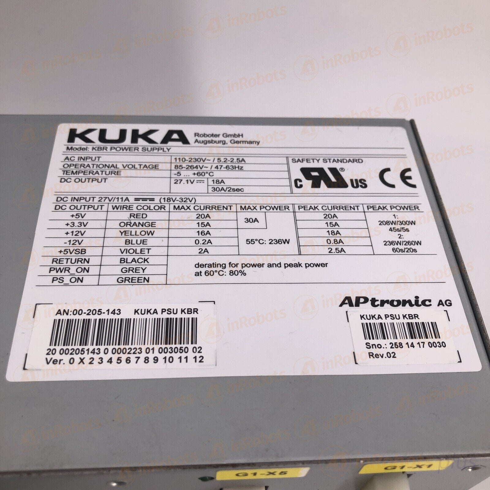 used 00-205-143 KUKA Power Supply   1PC