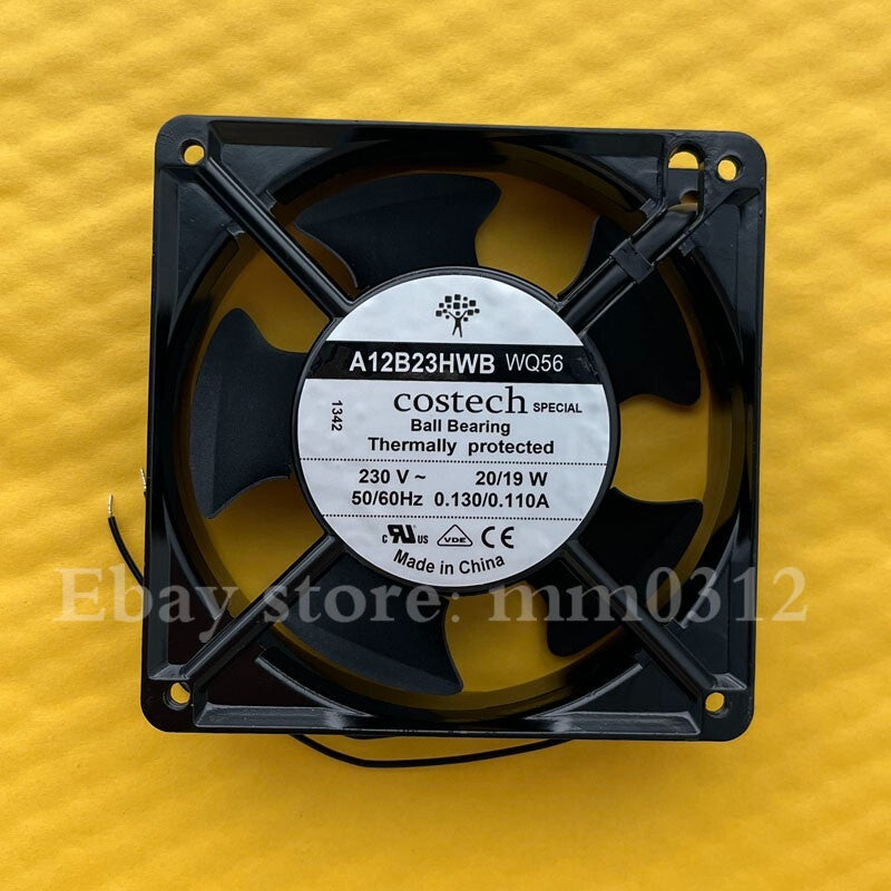 Costech A12B23HWB WQ56 AC230V 20 19W 12 cm 2-wire cooling fan
