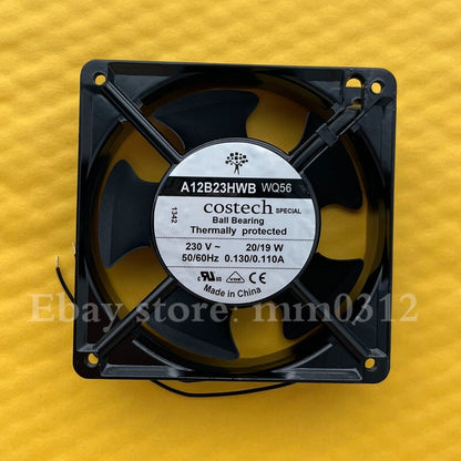Costech A12B23HWB WQ56 AC230V 20 19W 12 cm 2-wire cooling fan