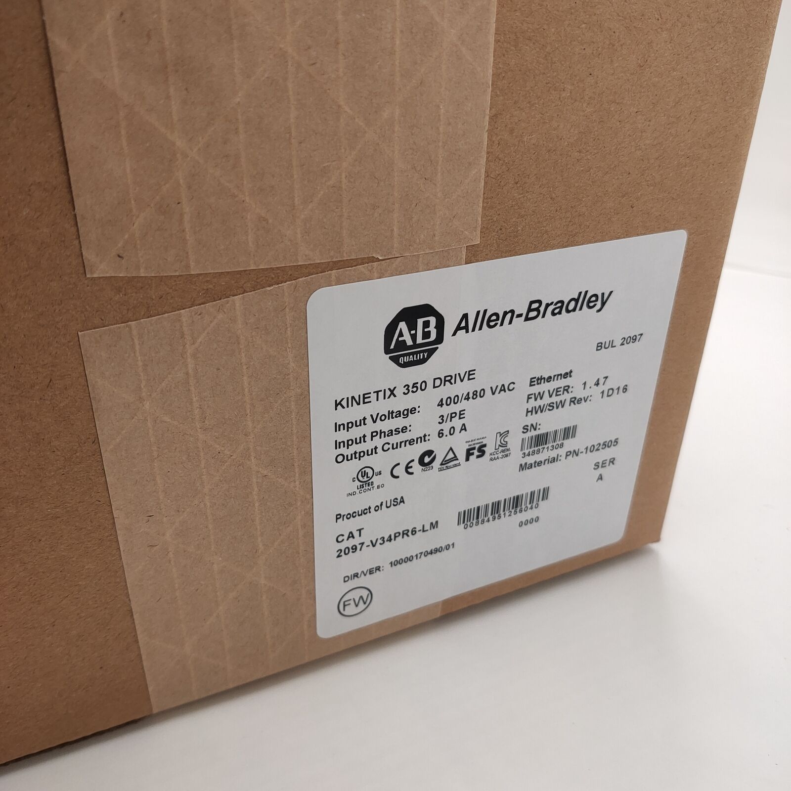 Allen Bradley 2097V34PR6LM Servo Driver Kinetex 350, 2097V34PR6LM - ALLEN BRADLEY