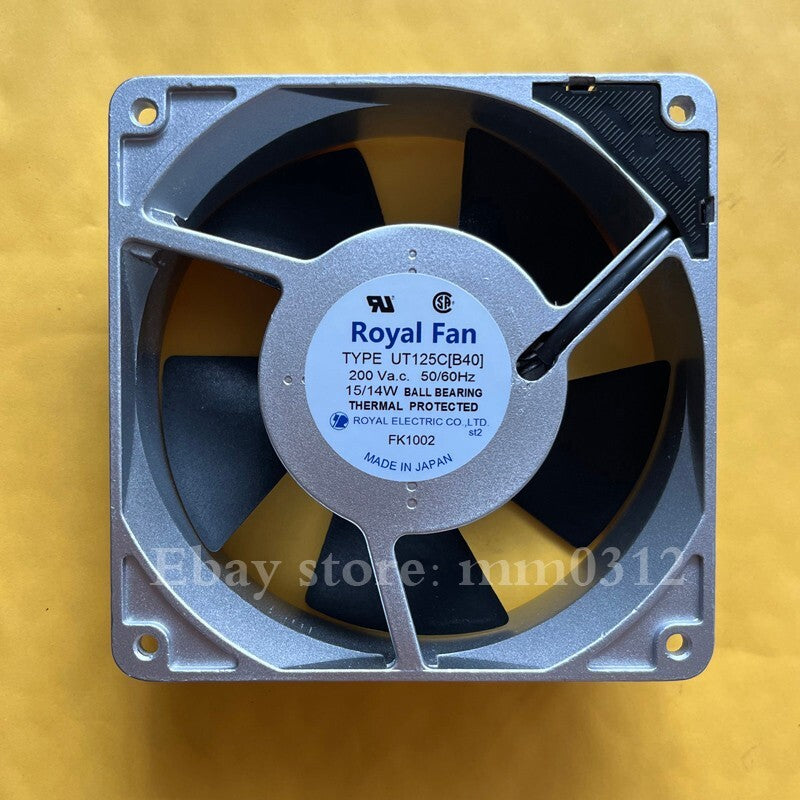 1pcs  ROYAL FAN UT125C [B40] 200V 15 / 14W 120 * 120 * 38MM all metal fan