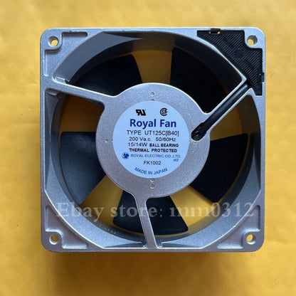 1pcs  ROYAL FAN UT125C [B40] 200V 15 / 14W 120 * 120 * 38MM all metal fan