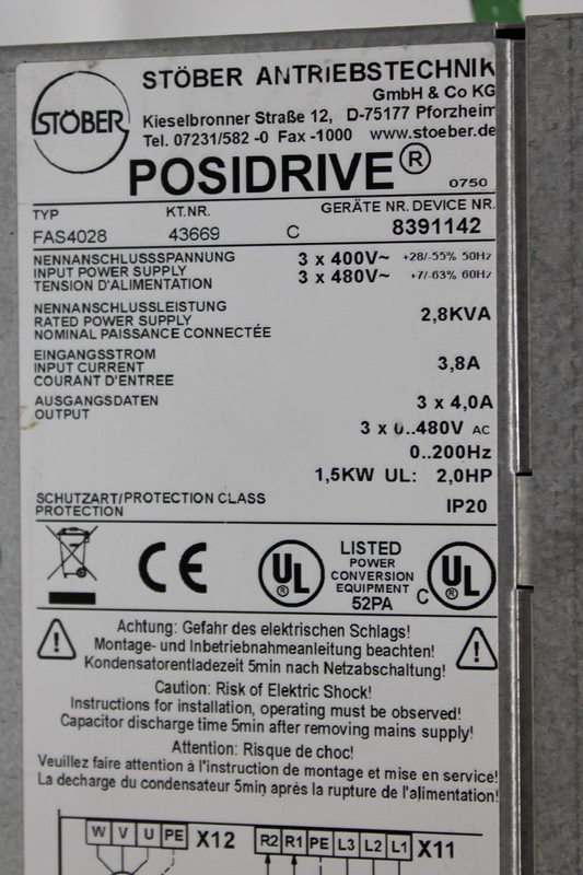 used Stober FAS4028 Posidrive - STOBER