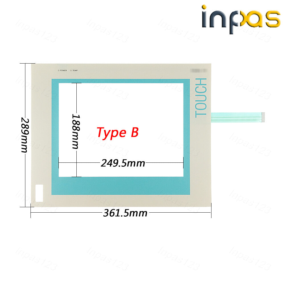 For 6AV7612-0AB22-0CG0 6AV7 612-0AB22-0CG0 Touch screen + overlay film PC670 12