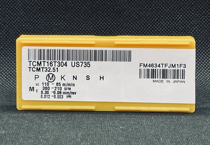 Mitsubishi Diaedge TCMT32.51 TCMT 16T304 US735 Carbide Inserts (10 PCS)