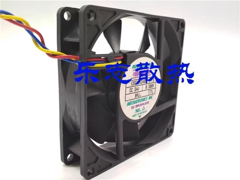 MECHATRONICS E9225X24B2 9025 DC24V 0.300A 3-Wire Inverter Cooling Fan