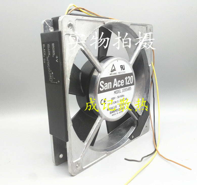 1pcs Sanyo 109S485 100V 13.5 / 12W 12025 with sensor signal line fan