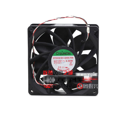 1pcs SUNON EFE0381B1-Q000-F99 14CM 12V 4.08W Double Ball Heavy Duty Fan