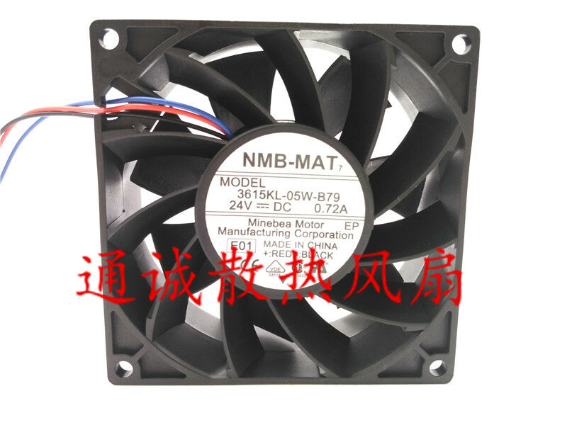NMB-MAT 3615KL-05W-B79 24V 0.72A 9cm 9038 ABB inverter fan