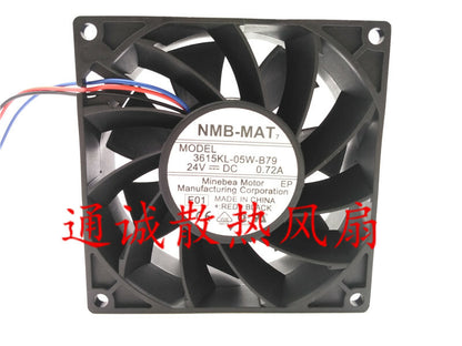 NMB-MAT 3615KL-05W-B79 24V 0.72A 9cm 9038 ABB inverter fan