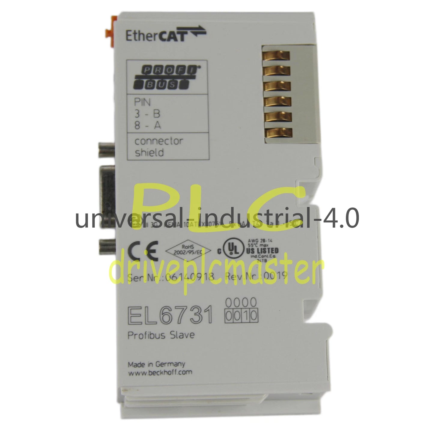 BECKHOFF EL6731-0010 PROFIBUS Master Terminal #dr