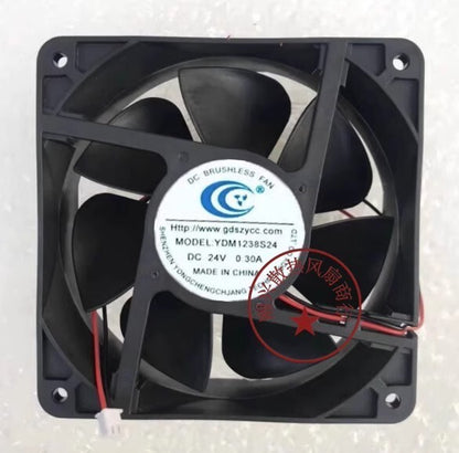 1PCS YDM1238S24 12038 DC24V 0.30A 12CM 2-wire Inverter Cooling Fan