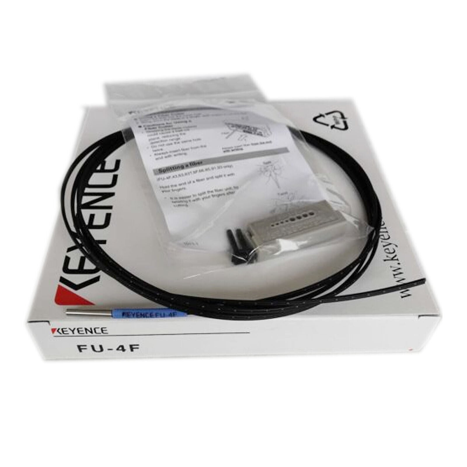 KEYENCE FU-4F Fiber Optic Sensor Cable Standard Pre-cut 2 Meter - KEYENCE