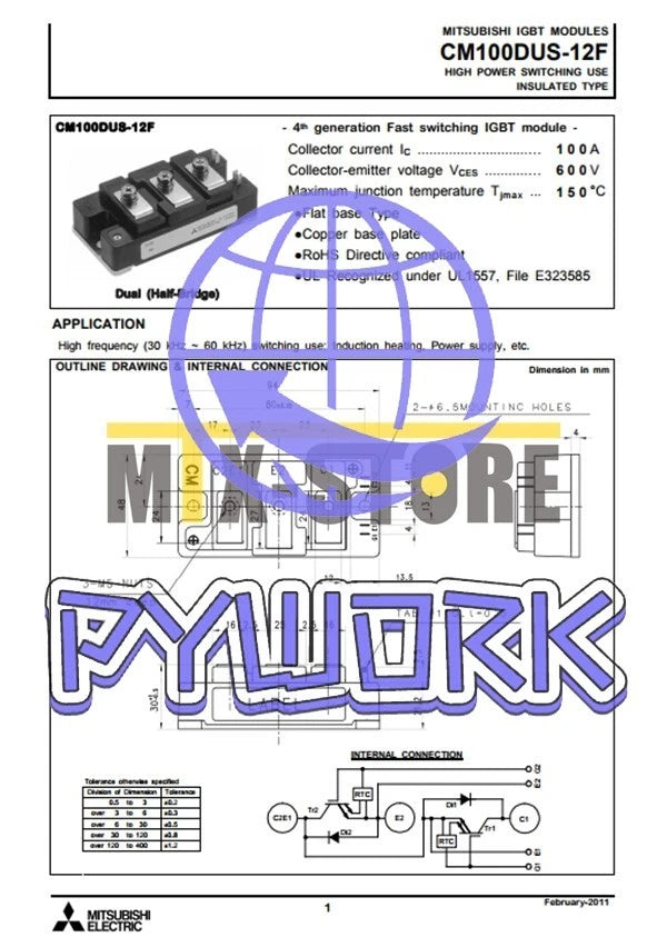 1Pcs MITSUBISHI Module CM100DUS-12F CM100DUS12F Quality Assurance