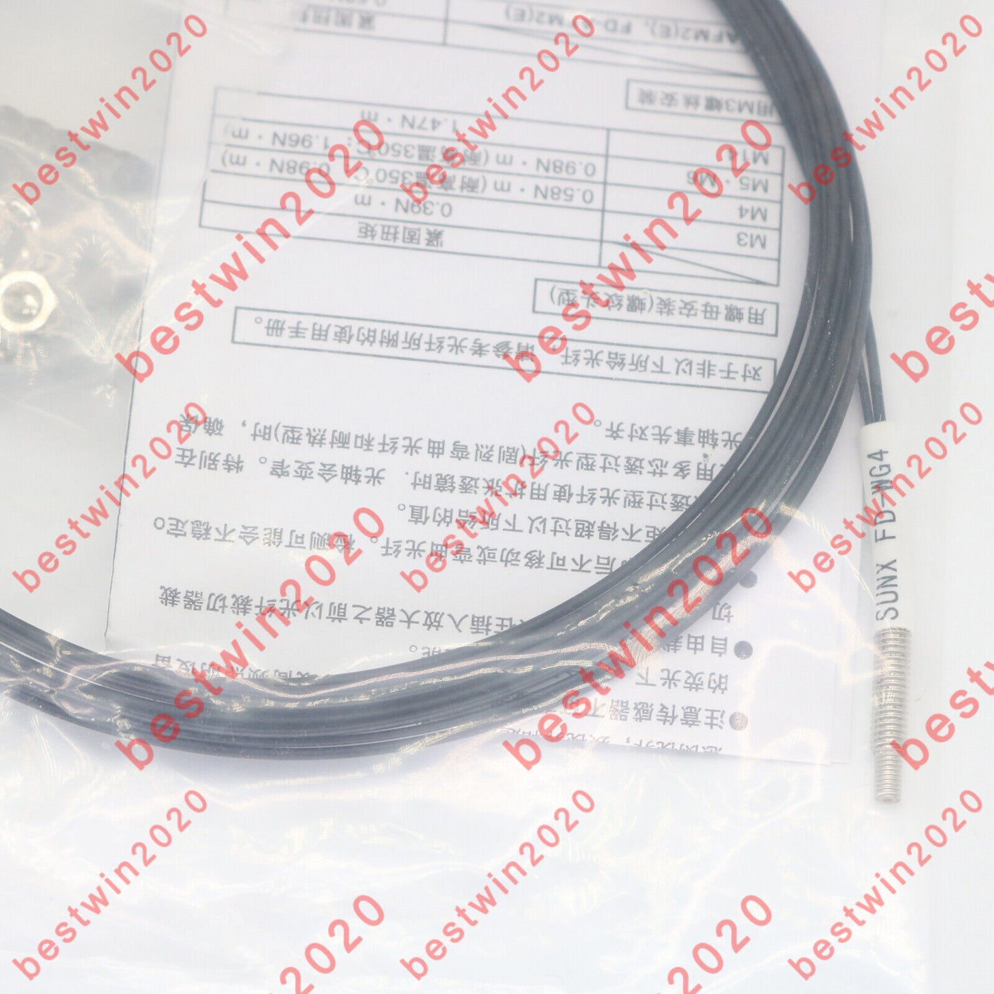 Fiber Optic Cable Sensor, Panasonic SUNX FD-WG4 - PANASONIC