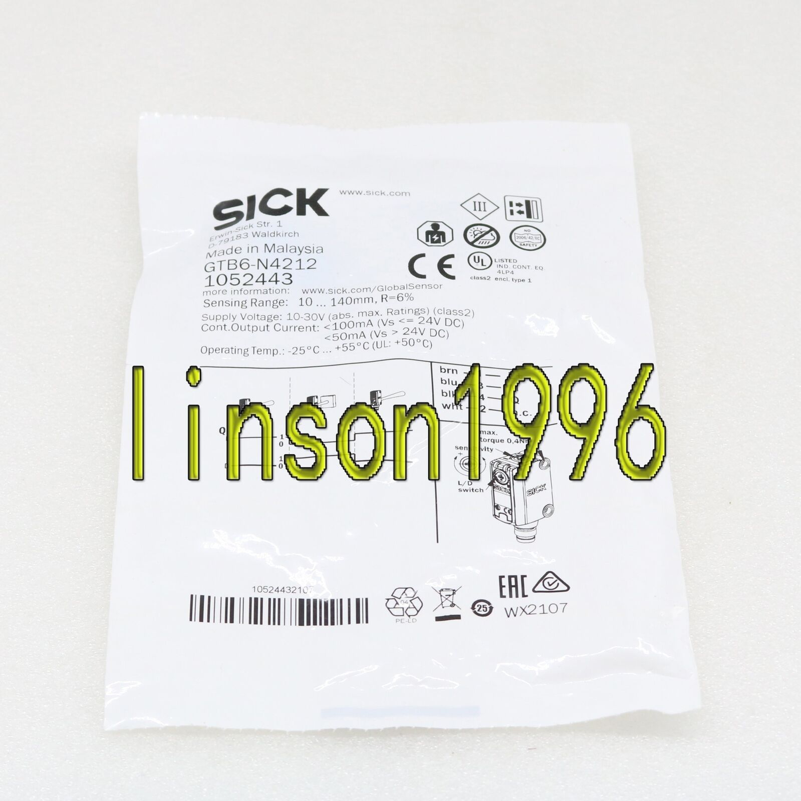 1-PC SICK Photoelectric Switch GTB6-N4212 - SICK