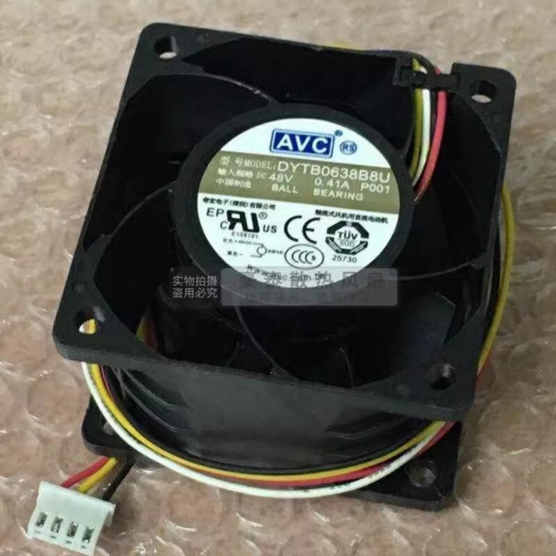 AVC DYTB0638B8U P001 6038 DC48V 0.41A 6CM 4-Wire Ball Cooling Fan