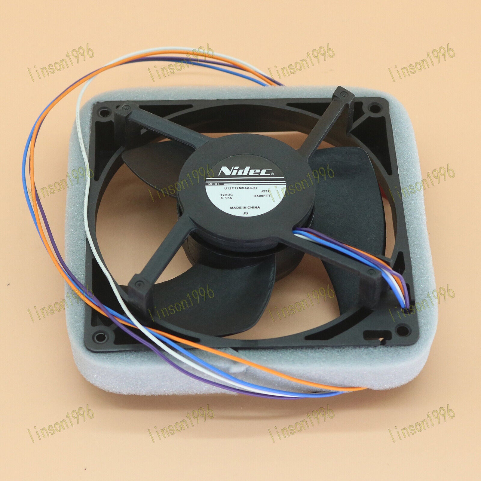 new One  NIDEC U12E12MS4A3-57 J232 Waterproof Mute Cooling Fan 12V 0.17A NIDEC