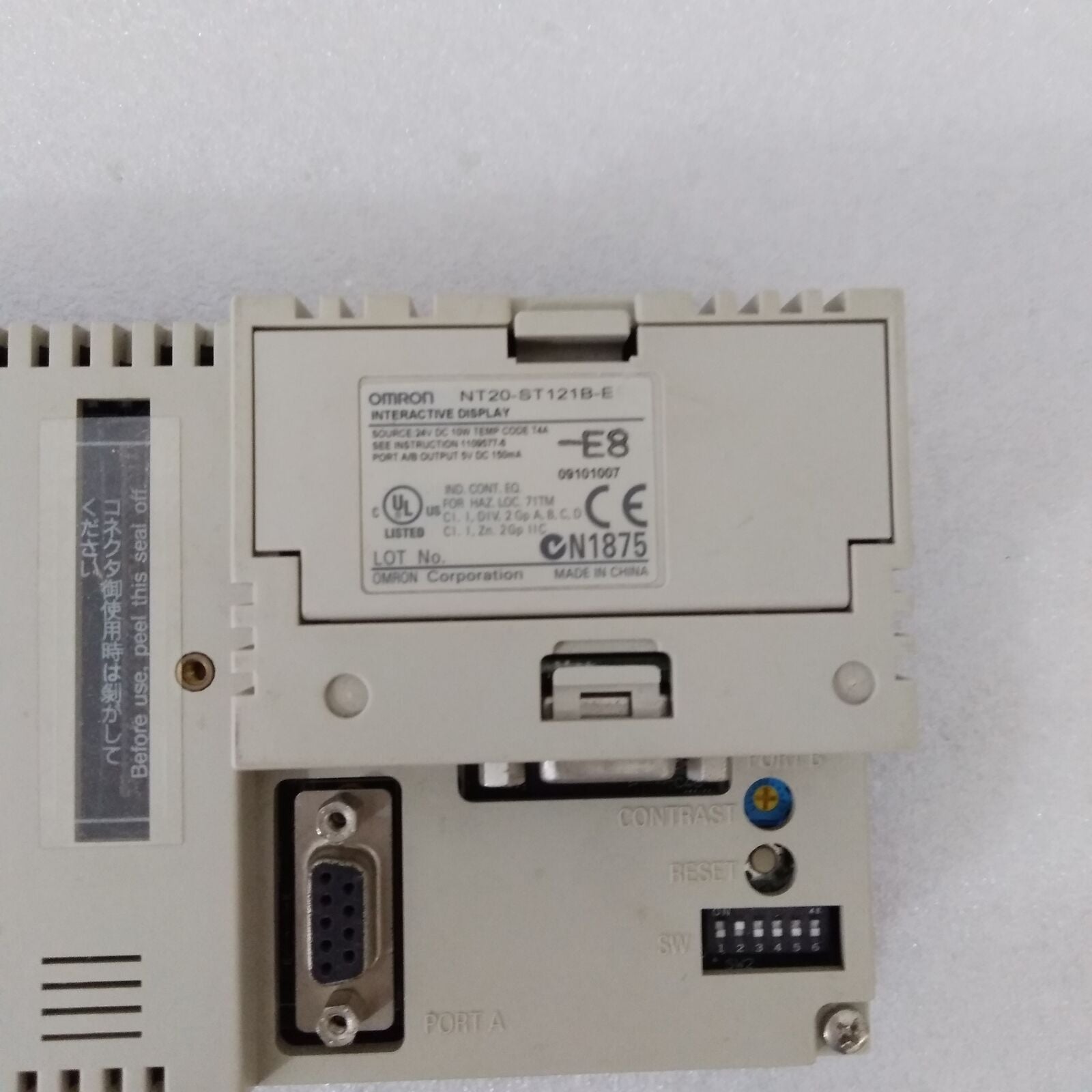 Omron NT20-ST121B-E 24-Hour Warranty Reusable Sent Panel - OMRON