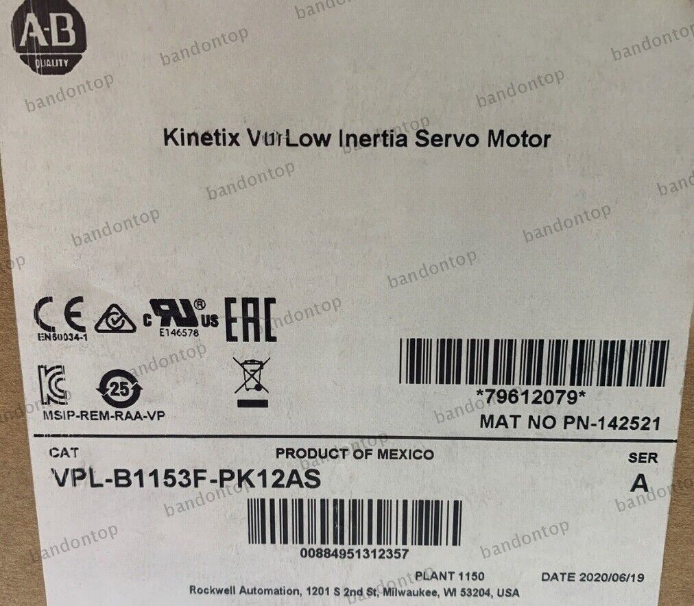 Sealed ALLEN BRADLEY VPL-B1153F-PK12AS Servo Motor | High Precision Servo Motor | Industrial servo drive - ALLEN BRADLEY