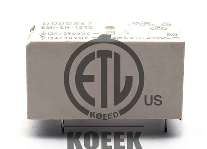 1PC EMI-SH-124D EMI-SS-124D General Purpose Relay 12A 5Pins