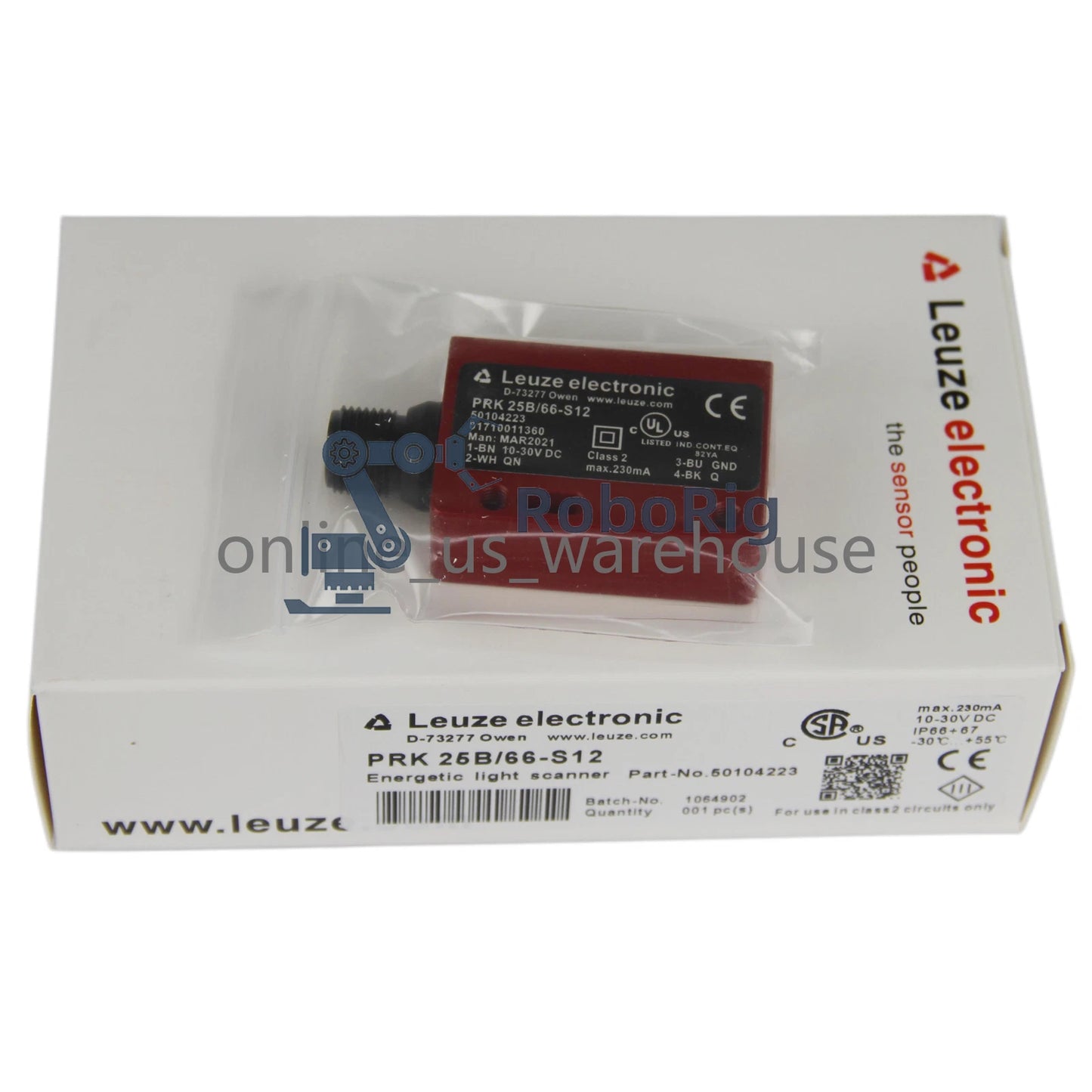 LEUZE PRK 25B/66-S12 Photoelectric Sensor