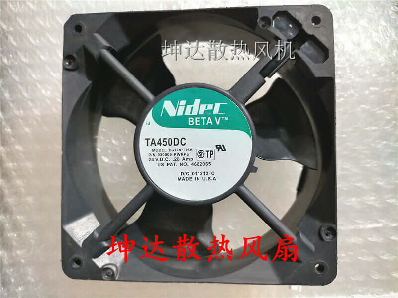 NIDEC TA450DC B31257-16A 12038 120mm 24V 0.28A inverter chassis fan